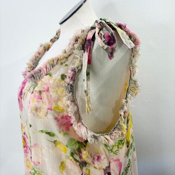 A Rare Bird L / XL Dress Floral Stripe Cottagecore Cowgirl Boho Country Western - Picture 9 of 12